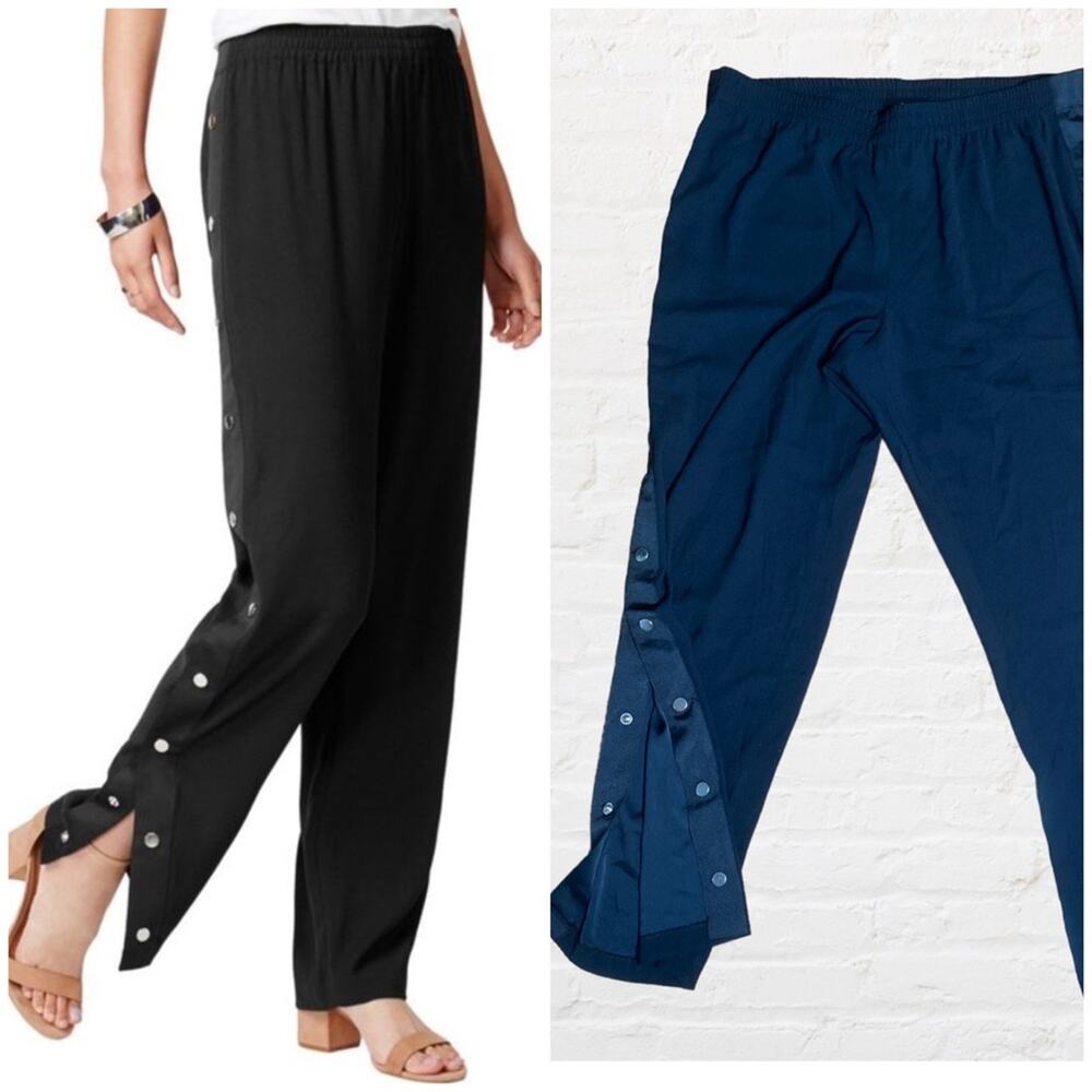 Bar III black snap side pants
